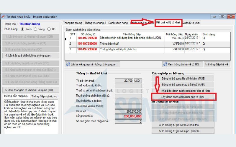 Check mã vạch hải quan bằng phần mềm